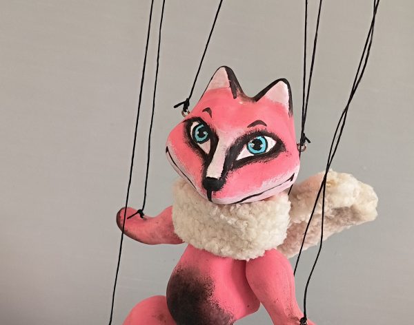 Pink Fox puppet for sale