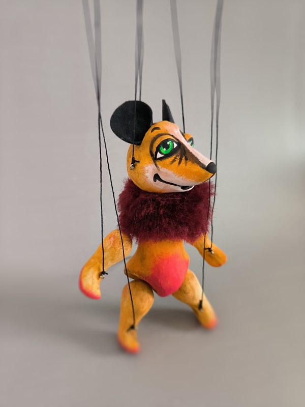 Yellow mouse puppet sale- axamarionettes