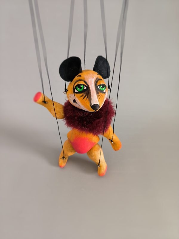 Yellow mouse puppet sale- axamarionettes