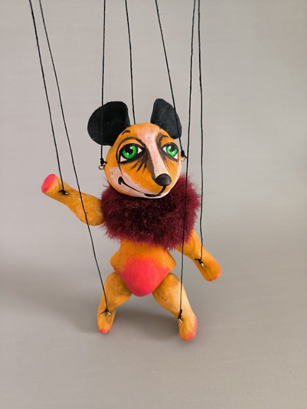 Yellow mouse puppet sale- axamarionettes