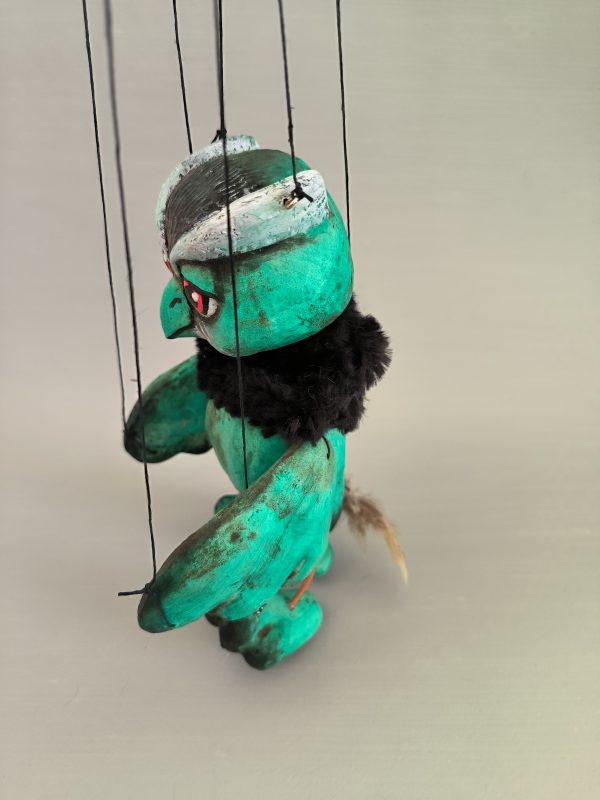 Green owl puppet