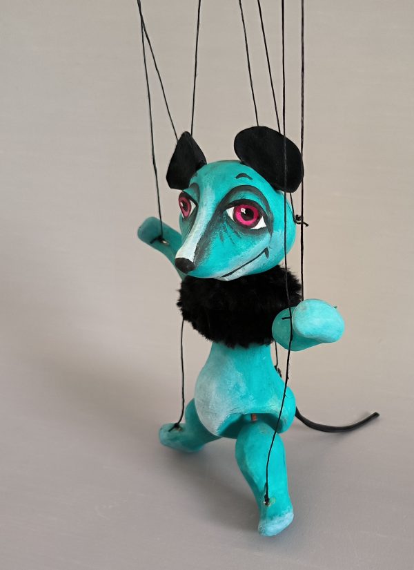 Little Turquoise Mouse puppet buy - Axamarionettes