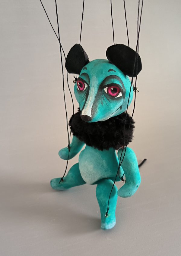 Little Turquoise Mouse puppet buy - Axamarionettes