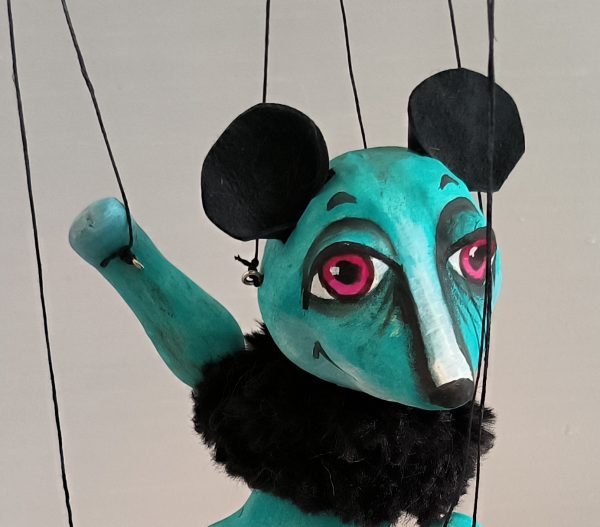 Little Turquoise Mouse puppet buy - Axamarionettes