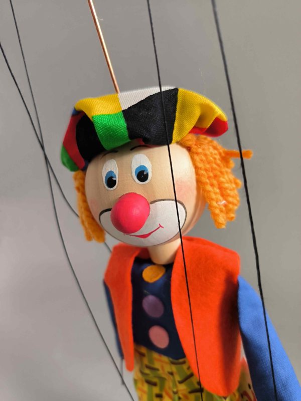 Best friend - Clown puppet small wooden Czech