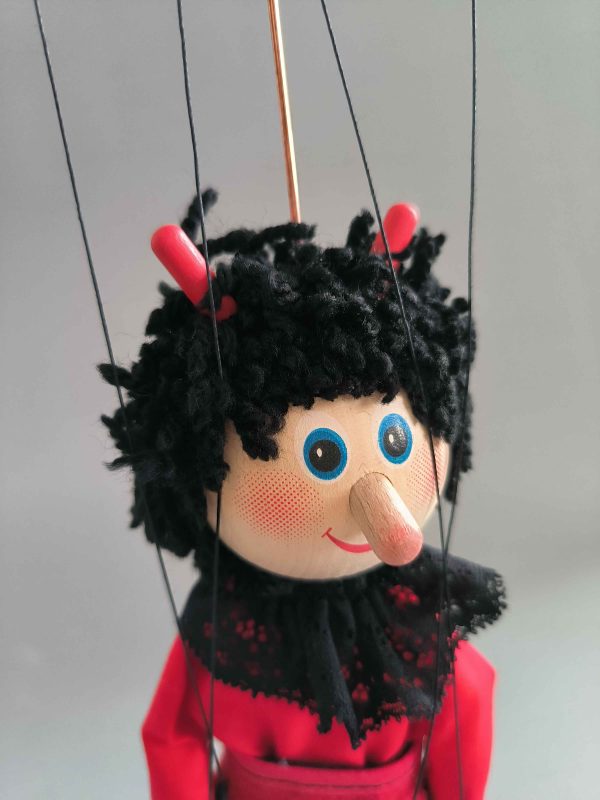 Little Devil small wooden Czech puppet