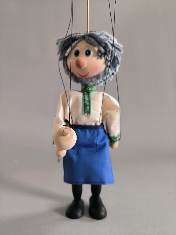 Winemaker small wooden Czech puppet