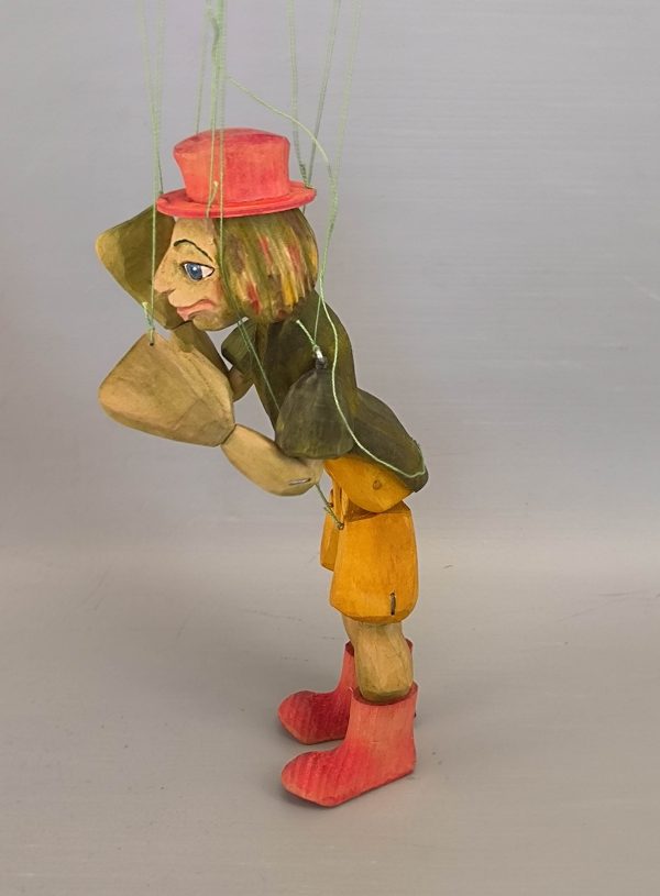 Water Goblin wooden puppet original Czech marionette