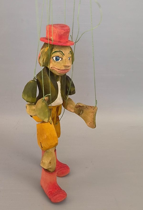 Water Goblin wooden puppet original Czech marionette