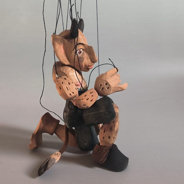 Little Wooden Devil marionette for sale