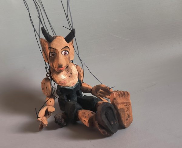 Little Wooden Devil marionette for sale