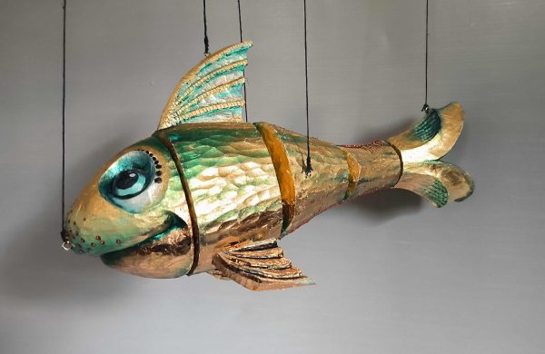 Golden Fish marionette - hand-made puppets for sale