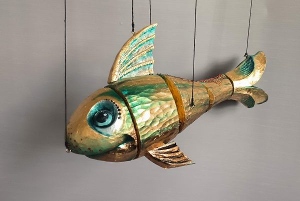 Golden Fish marionette - original puppets for sale